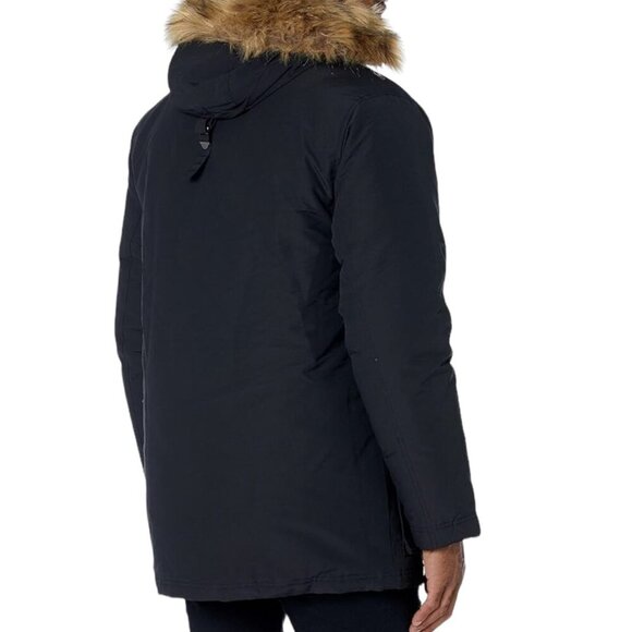 Goodthreads Black Down Filled Full Zip Button Front Hooded Parka Jacket Size XS - Picture 3 of 11